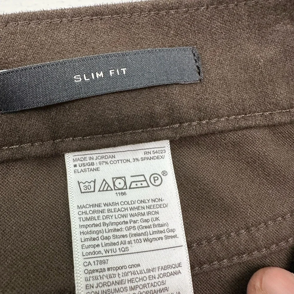 Banana Republic Traveler Moleskin Pants Mens 32x32 Cocoa Brown Slim Chino